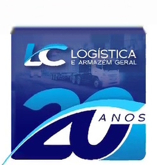 Imagem comemorativa de 20 anos da LC Logística extraída do vídeo de referência.